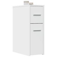 vidaXL Armario de baño estrecho con ruedas madera en color Roble ahumado/Marrón roble/Negro y más | almacenamiento funcional diseño moderno para baño dormitorio sala - details 6