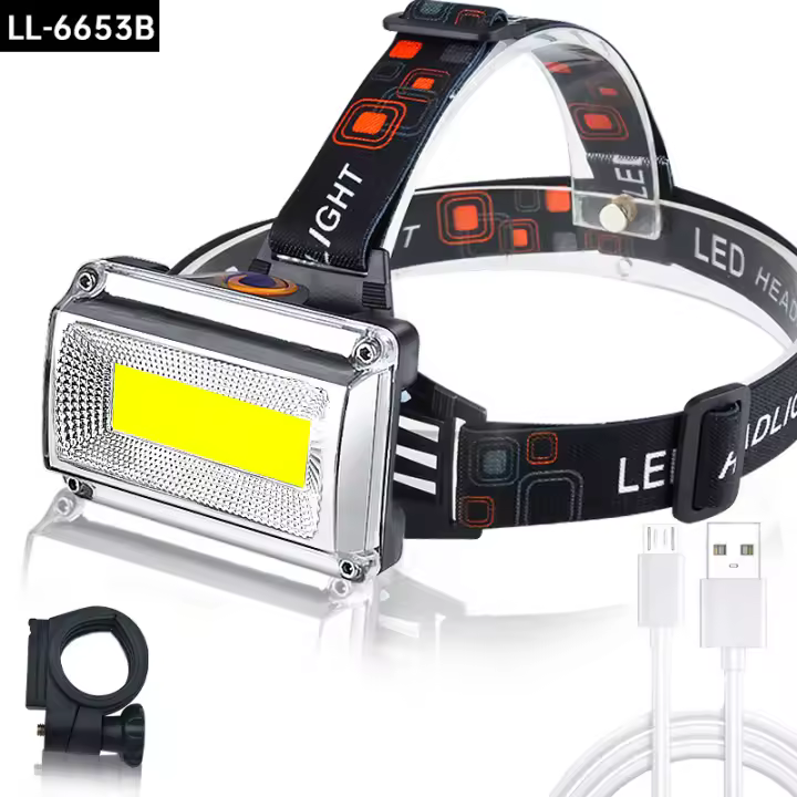 Linterna Frontal LED Recargable 3 En 1 Luz Blanca Roja Verde Impermeable IP65 Para Camping Ciclismo Pesca - 1