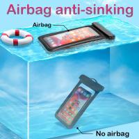 FUNDA IMPERMEABLE 2 UNIDADES UNIVERSAL PARA MOVIL IPHONE SAMSUNG XIAOMI OPPO. BOLSA IMPERMEABLE PARA SMARTPHONE PARA LA PLAYA. CON AIRBAGS Y CORDON - details 2