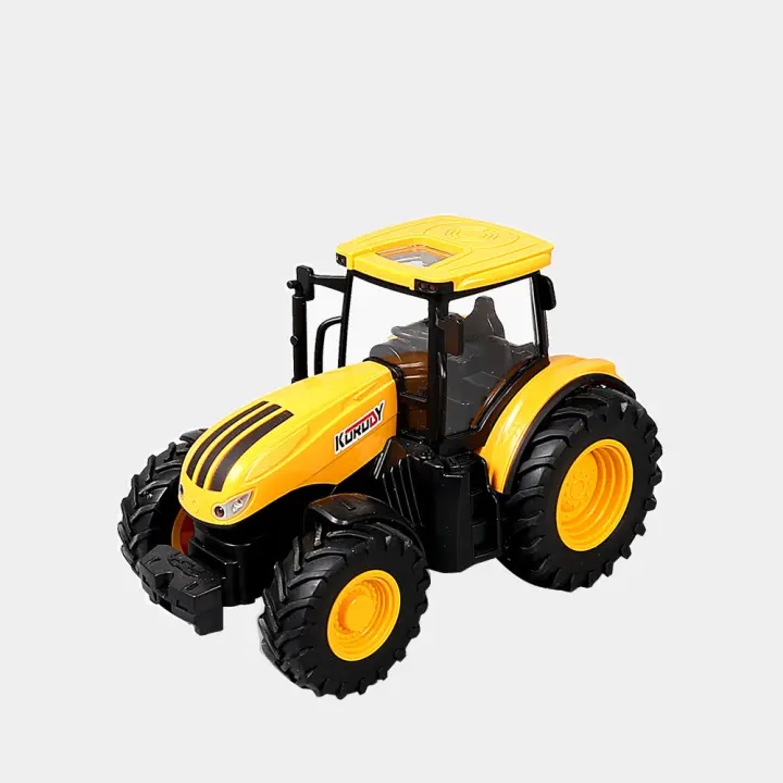 Modelo De Camión De Tractor Para Niños 1/24 Con Sonido Y Luz Vehículo De Ingeniería Con Ruedas Sliding Juguete De Granja Para Niños - 1