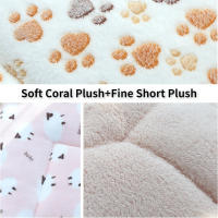 Alfombra De Mascota Suave Para Gatos Y Perros Alfombrilla De Dormir Corta De Peluche Cálida Almohadilla Para Gatos Recién Nacidos Accesorios Para Mascotas - details 7