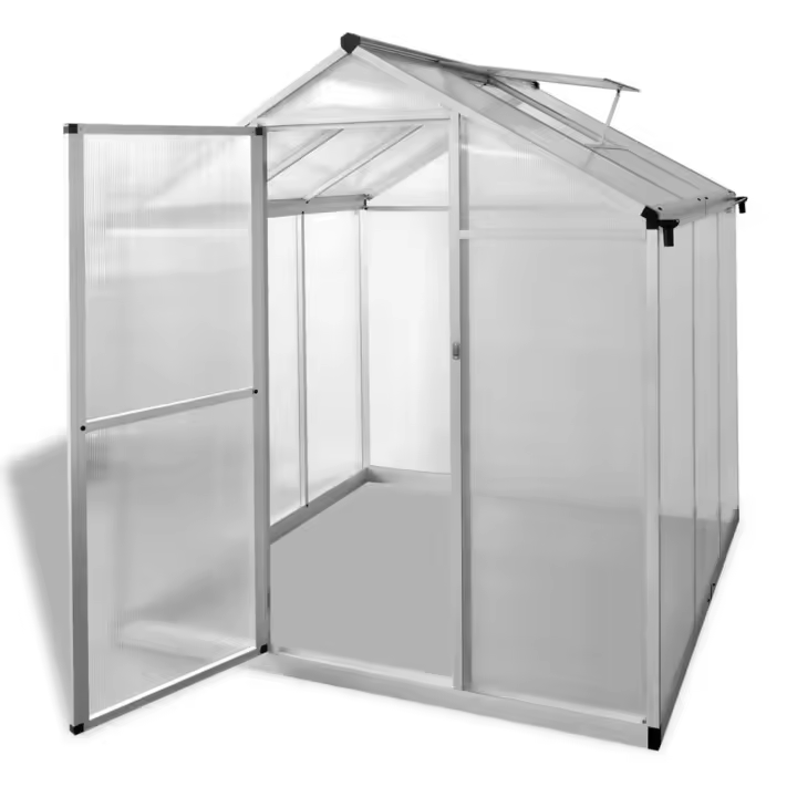 vidaXL Invernadero de aluminio gris antracita 3,46 m² - 1