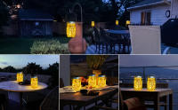 30 LED Solar Mason Jar Lights Luz De Hadas Impermeables Para Jardín Y Boda Con Manijas Sin Jarra Incluida Fuente De Luz Solar Contemporánea - details 5