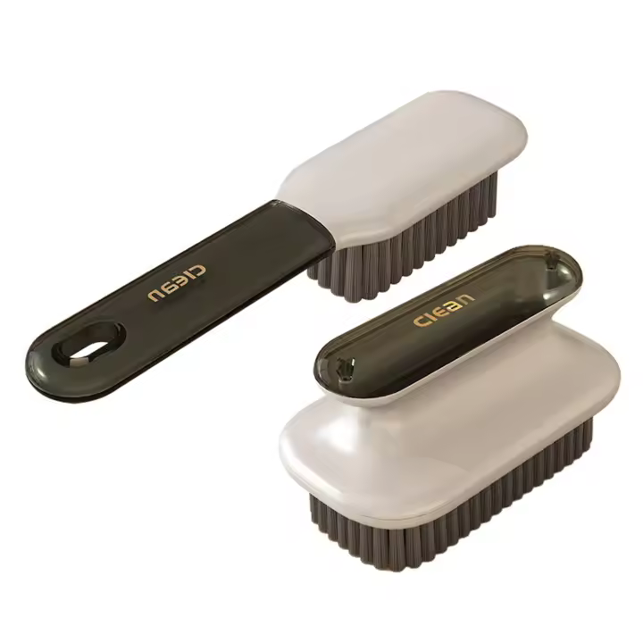 Shoe Brush Clothes Brush 2 Piece Set Stain Removal Cleaning Brush for Boots Clothing - 1