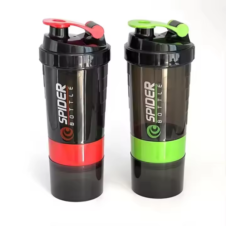 Botella De Ejercicio Para Construir Musculo 3 Capas Medidor De Proteína Y Batido Deportivo De Gran Capacidad Fitness Gift - 1