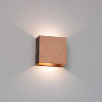 Lámparas De Pared Modernas Cuadradas Para Interior Luz Para Dormitorio Y Sala De Estar Lámparas De Aluminio Dorado/Café Iluminación Fixa - details 3