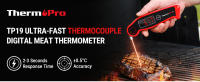 Termómetro Digital De Carne ThermoPro TP19 Lectura Rápida Pantalla LED Impermeable Con Retroiluminación Antibacteriano Para BBQ - details 0