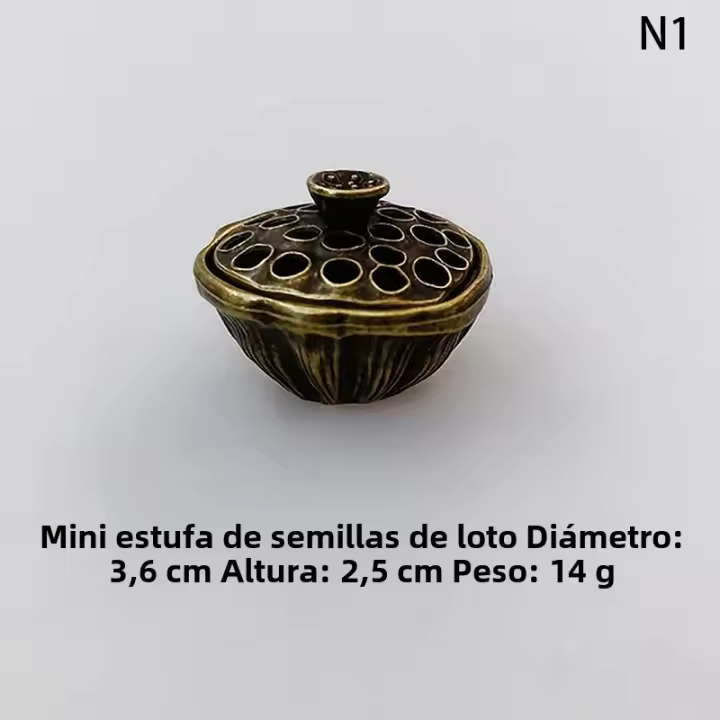 Encendedor De Incienso De Loto En Latón Miniatura Con Buddha Y Flor De Loto Decoración De Hogar Para Budismo Sandalwood - 1
