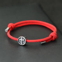 Pulsera Vintage Para Hombre Acero Inoxidable Cruz Vikinga Ajustable Cadena De Malla De 3mm Accesorios De Moda - details 8