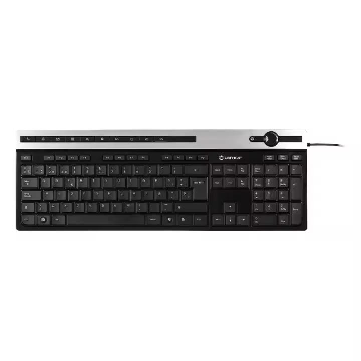 UNYKAch - A 2930 teclado Hogar USB QWERTY Negro, Plata 50534 - 1