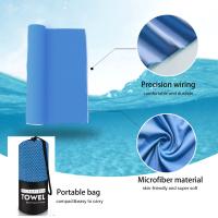 Juego De 2 Toallas De Microfibra Sólida Para Gimnasio Viajes Deportes Camping Playa Toalla De Baño Super Absorbente Secado Rápido - details 7
