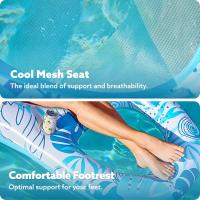 Flotadores Inflables para Piscina, Reclinable para Adultos, Flotador de Piscina con Respaldo Ajustable, Silla Flotante con Portavasos y Reposapiés para Fiesta de Verano en la Piscina - details 2