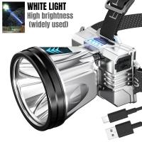 Lámpara Recargable Con Cargador Recargable Luz De Mano Potente Linterna LED Para Camping Alta Potencia Linterna LED Resistente Al Agua - details 8
