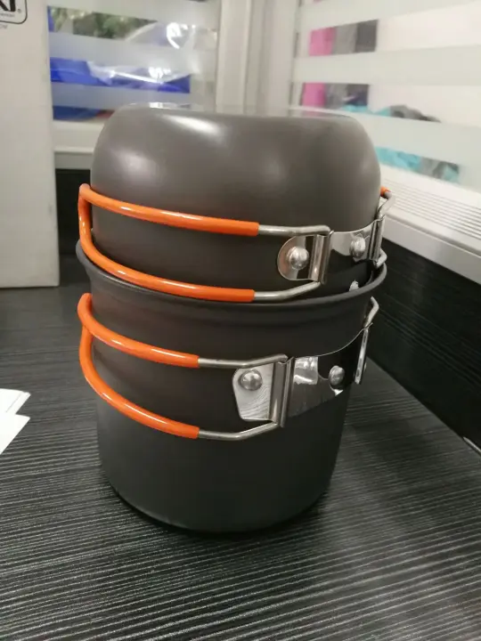 Juego De Cocina Ultraligero Para Acampar Y Excursiones Al Aire Libre Con Aluminio Pots Portátil Para Senderismo Pesca Picnic Montañismo - 1