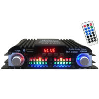 Amplificador Digital De 4 Canales 1600W Pico Potencia HiFi Sonido Mini HIFI Estéreo Con Bluetooth USB FM Compatible Mini Amplificador De Audio - details 6