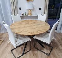Mesa De Comedor De DM color Madera Natural  - Estilo Industrial - DECOLUNAHOME - details 0