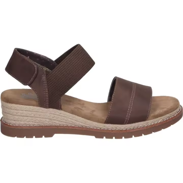 SKECHERS | Sandalias con Cuña Skechers BOBS Desert Chill City Scapes para Mujer – Sandalias de Cuña en Color Marrón – Sandalias con Velcro – Cuña Media y Cómoda – Versátiles – Vegan – Modelo 114687-BRN - 1