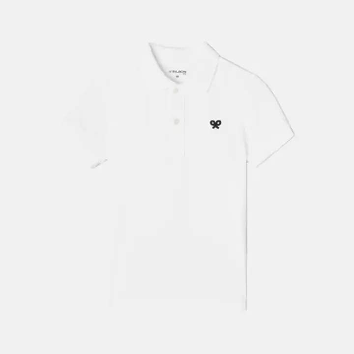 Silbon Polo Clasico Raqueta Media Blanco Para Niño - 1