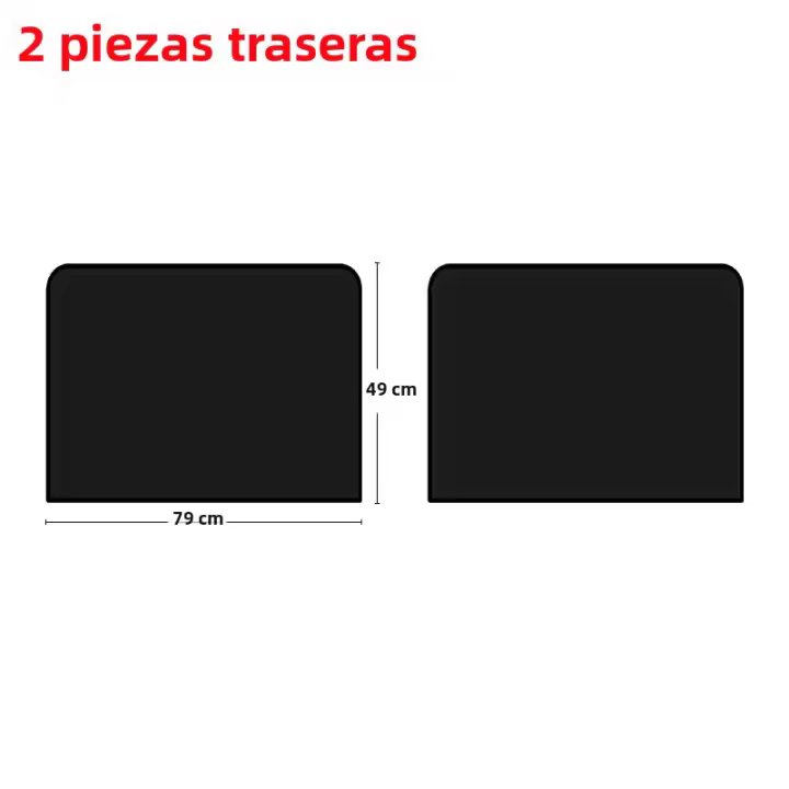 2pcs Cubierta De Visera Solar Magnética Para Coche Protección UV Negro Accesorios De Auto Para Ventanas Frontales Y Traseras Protección De Verano - 1