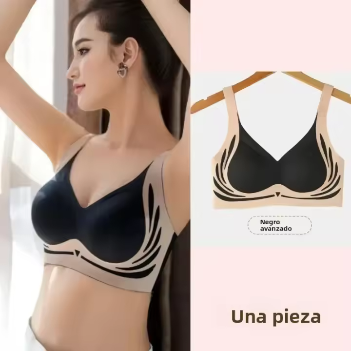 Sujetador Inalámbrico De Push-up Para Mujer Soporte Suave Ajustable Antigravedad Sin Costuras Levantador De Pecho - 1