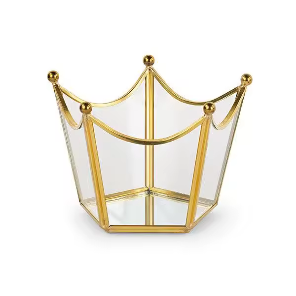 Cupid & Co. Corona Candelabros H 95 Mm D 125 Mm Oro Vidrio - 1