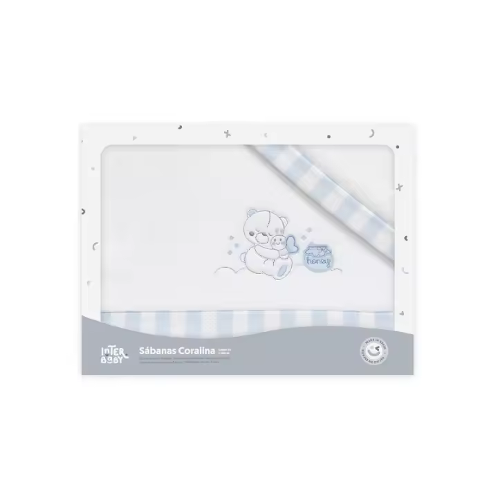 JUEGO DE CUNA DE CORALINA MODELO HONEY CELESTE - 1
