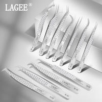 Aguja Para Pestañas LAGEE De Acero Inoxidable 420 Con Agarre De Diamante De Lujo Precisión En Volumen Para Maquillaje De Cejas - details 5