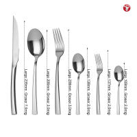Mr.Spoon Serie Montaña Juego 20, 30 o 36 piezas cubiertos, Acero Inox18/0, Plateado, Económico y funcional, Incluye cuchillo carne o mesa,tenedor,cuchara,cucharilla,etc. Mango monobloque,Apto para lavavajillas,Empaque ecológico,Para casa,hotel,restaurante - details 0