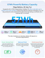 Blackview Acebook 8 Laptop, pantalla IPS de 15.6" 1920*1080, Intel Core N97 4 Core Hasta 3.6GHz, 16GB RAM 512GB SSD, WiFi de banda dual Bluetooth 5.0, 2*USB 3.0 1*USB 2.0 1*USB-C 1*HDMI 2.0 1*Jack de audio 1*Ranura para tarjeta MicroSD, Batería de 38Wh 36 - details 36