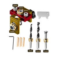 Kit De Guía De Boquilla Para Carpintería 3 En 1 Juego Ajustable De Localizador De Agujeros De Madera Y Aluminio Herramienta De Guía Para Agujeros De Armarios - details 3