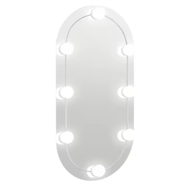 Espejo con LED Lices Vidrio ovalado 80x40 cm Espejo de Alta definición - 1