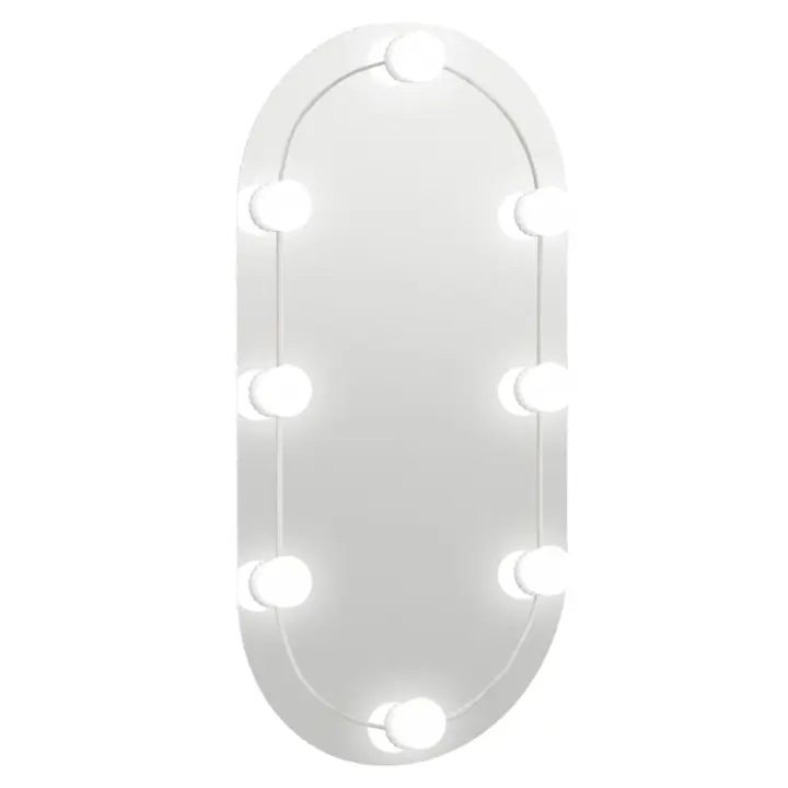 Espejo con LED Lices Vidrio ovalado 80x40 cm, Espejo de maquillaje - 1