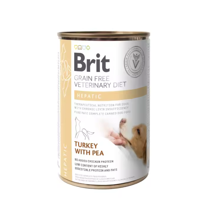 Brit Veterinary Diet Hepatic Comida Húmeda para Perros - 6 unidades x 400 gr - 1