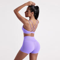 Sudadera Deportiva Para Mujer En Color Sólido Resistente Al Choque Y Suave Con Almohadillas De Pecho Para Fitness Running Yoga Transpirable De Nylon Y Spandex - details 7