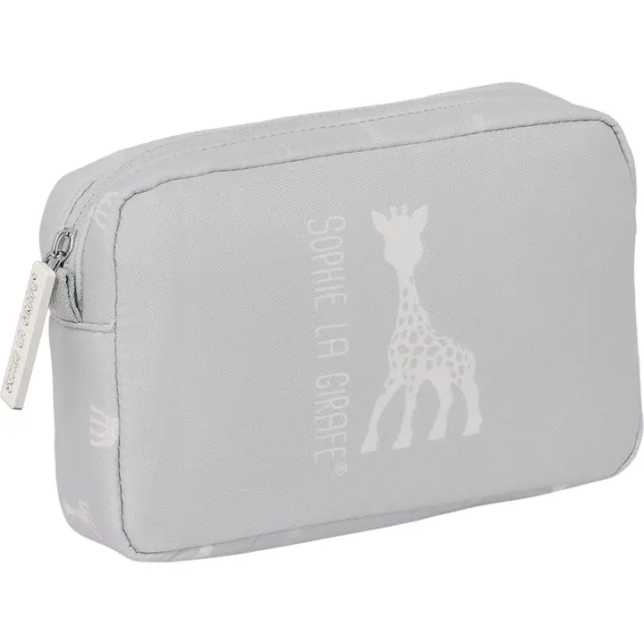 SAFTA  NECESER PEQUEÑO RECTANGULAR Y REPELENTE AGUA SOPHIE LA GIRAFE MUM - Neceser Licencia Oficial - Diseño Elegante - Ideal para Viajes y Uso Diario - Material Resistente - Cierre de Cremallera Seguro - 1
