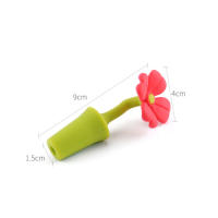 Tapa De Botella De Vino De Silicona Con Flor Tapa Aislante Para Vino Cerveza Champán Herramientas De Barra Accesorios De Cocina - details 25