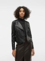 Cazadora cruzada Vero Moda Riley 10302441 negro en polipiel con manga elástica - Estilo moderno y elegante para mujeres en tendencia. - details 1