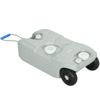 Outsunny Contenedor de Agua 40 L con Ruedas Tanque de Agua Portátil con Manija Metálica y Grifo para Caravanas Autocaravanas Camping al Aire Libre - details 0