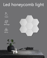 Lámpara De Pared LED Hexagonal Con Interruptor Táctil Smart Home Para Dormitorio Y Sala De Estar Luz Nocturna Cuantum AC 110 220V - details 0