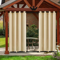 Cortinas Para Patio Al Aire Libre Impermeables Con Ojales Aisladas Para Ventanas Con Bolso De Palas Tapete Gazebo Pergola Anti-Viento - details 2