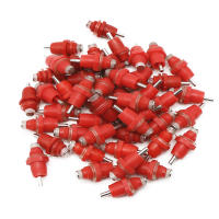 50 Pcs Bebederos De Pollo Con Dispensador De Agua Automático Bebederos De Pico Para Aves De Corral Material Plástico Y Acero Inoxidable Rojo - details 1