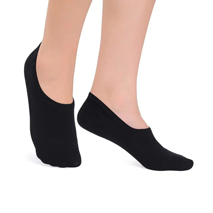 GreatAigoo Calcetin Salvepies Transpirable Mujer Talla 35-41, Color Negro, Pack de 3/6 Pares - 1