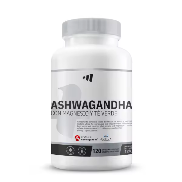 Ashwagandha KSM-66® con Magnesio Albion® y Te Verde - 120 Cápsulas Vegetales MM Supplements - 1