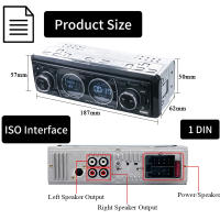 Receptor De Radio De Coche Hippcron Bluetooth Estéreo MP3 60Wx4 12V Con Carga USB/TF Tarjeta Y Control Remoto Soporte 1din - details 7