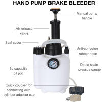 Kit De Fugas De Freno De Mano 3L Con Botella De 1L Y Herramienta De Bomba De Vacío Para Fugas De Freno Kit De Purga De Líquido De Freno Automático - details 1