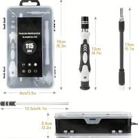 Kit De Herramientas De Reparación Doméstica Multifuncional Precision Destornillador Magnético 115 En 1 Conjunto De Bricolaje - details 1