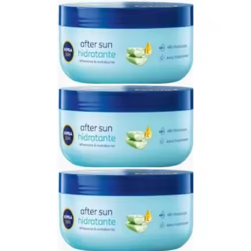 NIVEA Afert Sun Hidratante Bálsamo Nutritivo con Alo Vera - Pack de 3x300ml - 1