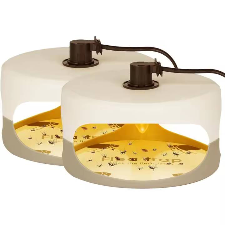 2 piezas de Trampas para Pulgas para el hogar, lámparas antipulgas para el hogar, with discos adhesivos X 12 - 1