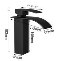 Grifo Lavabo Cascada Negro Maple Inoxidizable - details 1