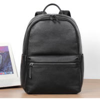 Mochila De Cuero Genuino 100% Para Hombres Moda Natural Negocios Lujo Con Capacidad Para Portátil De 15.6 Pulgadas Bolsa Escolar Para Estudiantes Y Chicos - details 2